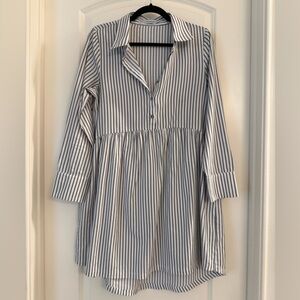 Chic Striped Long Sleeve Dress